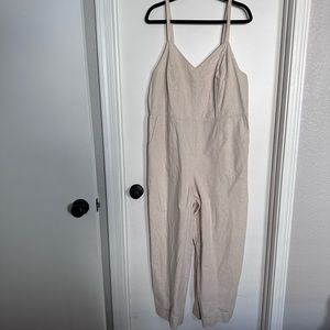 Cute cream linen and cotton jumpsuit